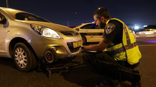 זירת התאונה בפתח תקווה