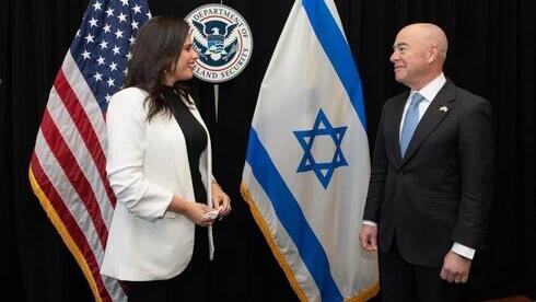 Ayelet Shaked with United States secretary of homeland security Alejandro Mayorkas 