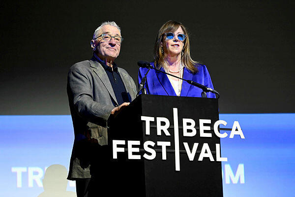 Robert De Niro and Jane Rosenthal speak during the Tribeca Festival Opening Night & World Premiere of Netflix's Halftime on June 08, 2022 in New York City