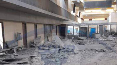 נזק למבנים ב מל תעופה דמשק