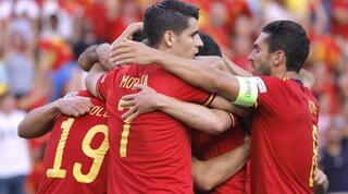 שחקני ספרד חוגגים