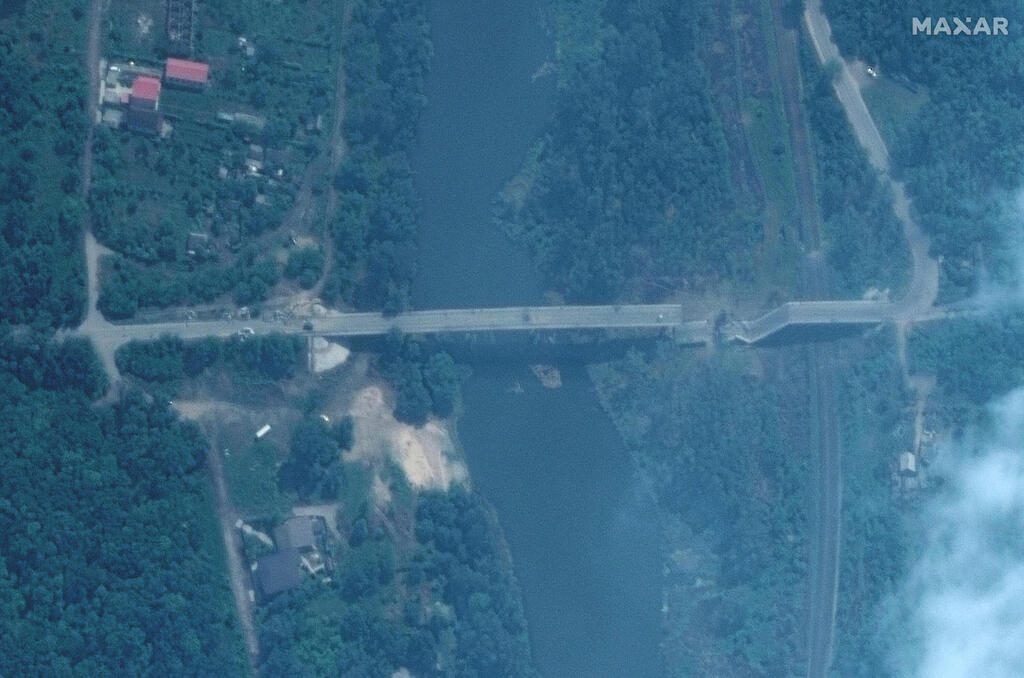 תמונות לוויין של הרס גשרים סברודונצק אוקראינה
