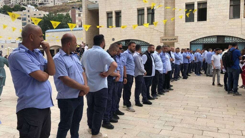 Nablus An Najah university security on campus 