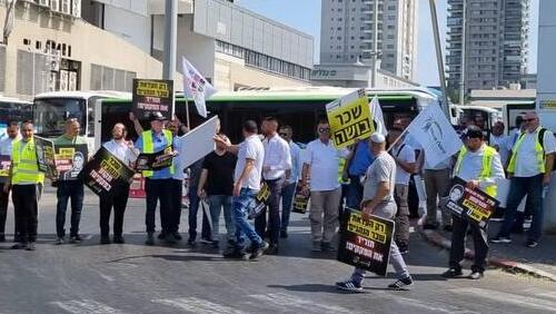הפגנות נהגי האוטובוס באשדוד