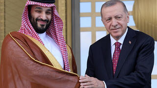 אנקרה נשיא טורקיה רג'פ טאיפ ארדואן עם יורש העצר הסעודי מוחמד בן סלמאן