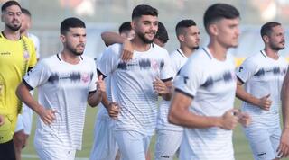 שחקני הפועל חיפה באימון הפתיחה