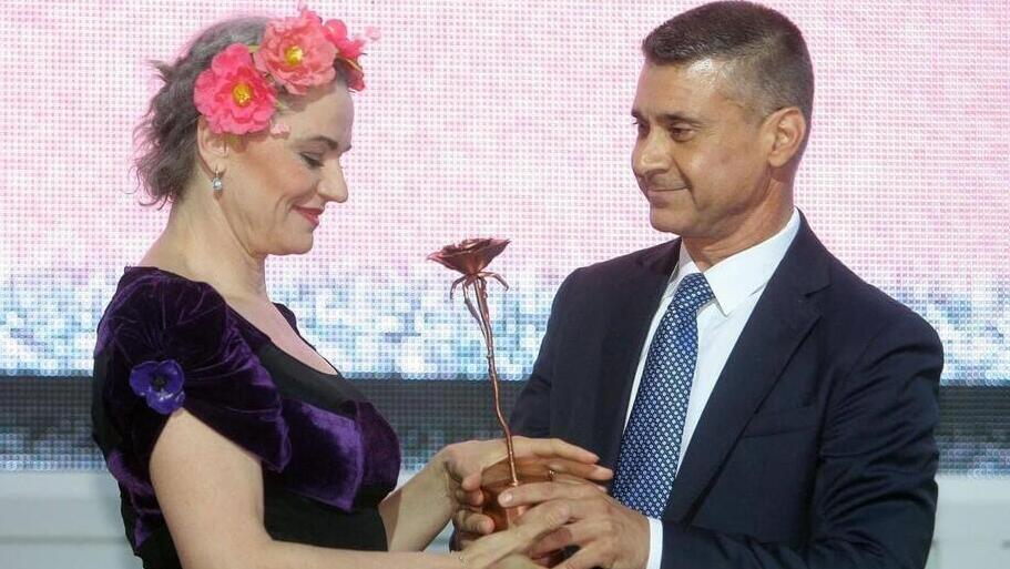 Romanian actree Maya Morgenstern with Ambassador Saranga (Photo: Israeli Embassy in Romania ) Romanian actree Maya Morgenstern with Ambassador Saranga