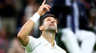 נובאק ג'וקוביץ' לאחר הניצחון