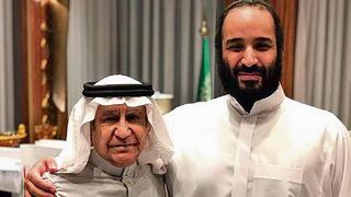 מוחמד בן סלמאן (מימין) עם פרופ' תורכי אל–חמד