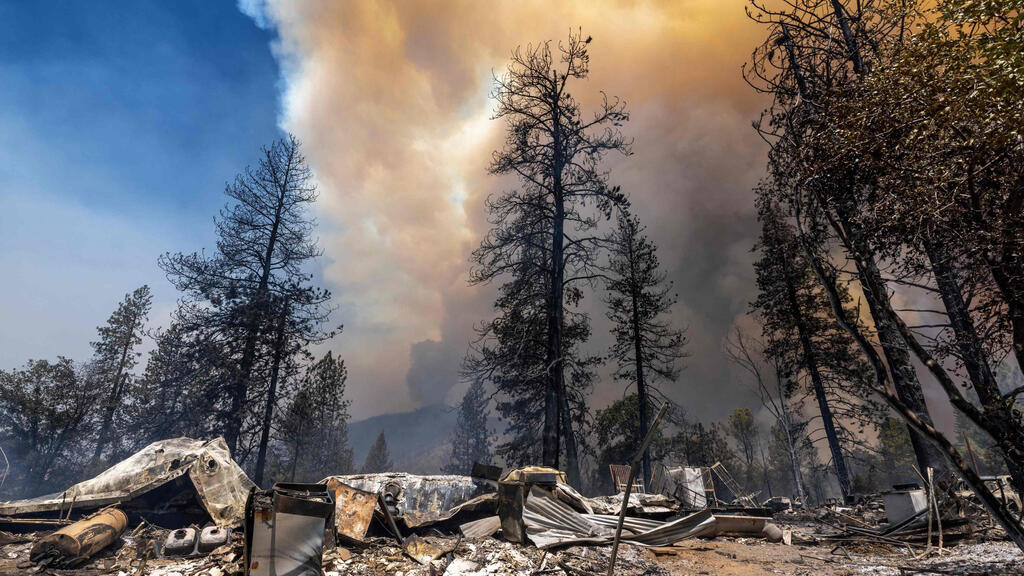 ארה"ב קליפורניה שריפה שריפת יער מחוז מריפוסה