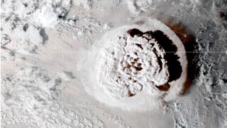 התפרצות הר הגש הונגה טונגה מצילום לוויני