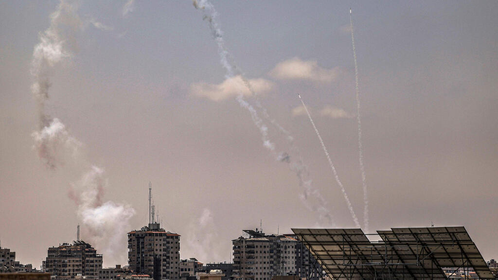 Rockets are fired from Gaza City 
