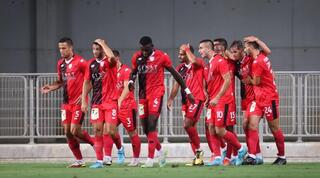 שחקני הפועל חדרה חוגגים