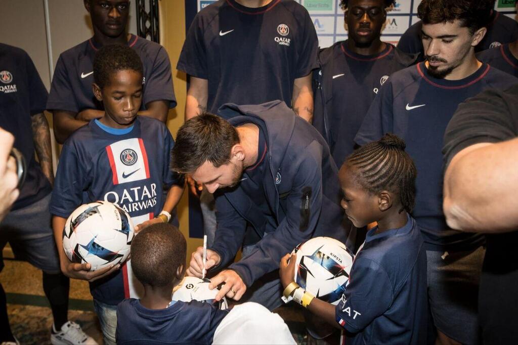 Messi meets children from Chad in Israel through Save A Child's Heart 