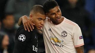 מרקוס רשפורד עם קיליאן אמבפה