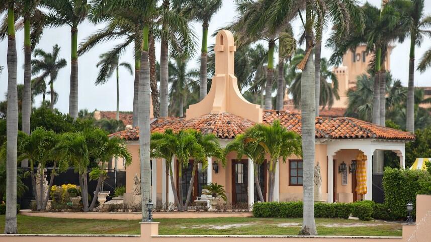 A view of former President Donald Trump's Mar-a-Lago property 