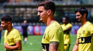 ירדן שועה באימון בית"ר