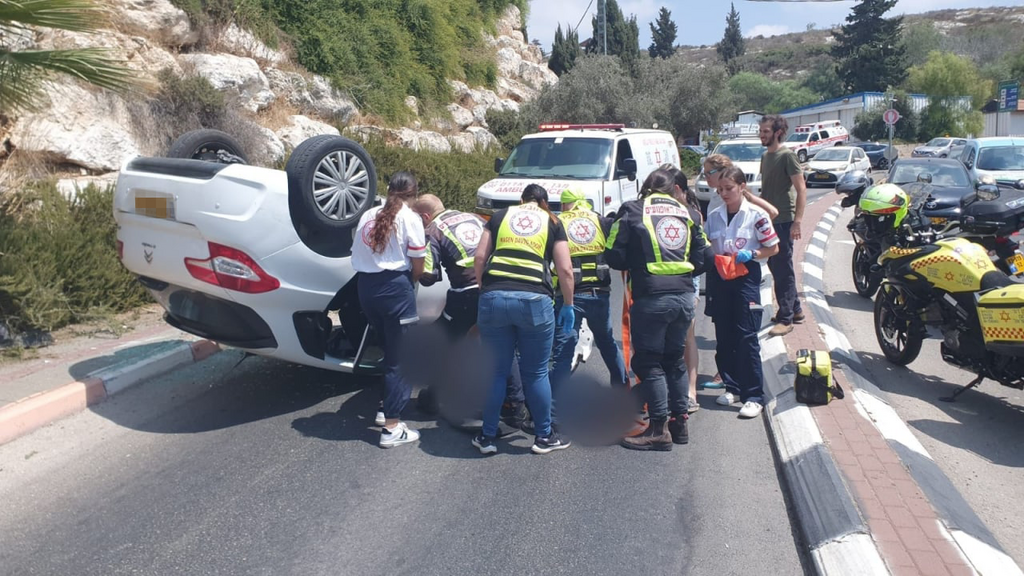 זירת התאונה באלפי מנשה