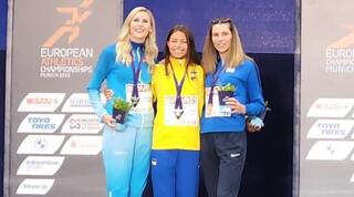 חנה קנייזבה מיננקו על הפודיום