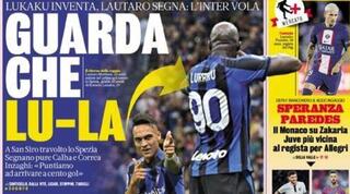לוקאקו ומרטינס בשער ה'גאזטה דלו ספורט'