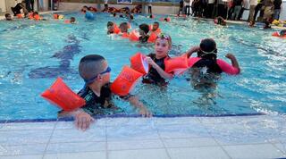 הילדים בפרויקט לימודי השחייה