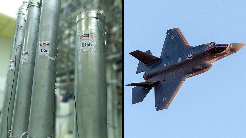 Iranian centrifuges; fighter jet 