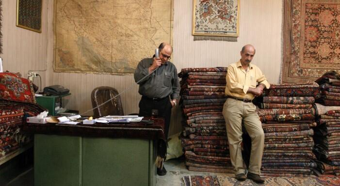 A Jewish carpet shop in the Tehran Grand Bazaar 