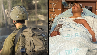 החייל הפצוע בבית החולים 