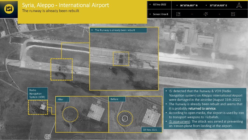תקיפה בחלב  סוריה, דוח מודיעין של חברת אימג'סאט אינטרנשיונל