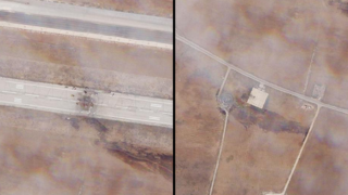 חצאים תיעוד של נזקי התקיפה הישראלית בשדה התעופה בסוריה 