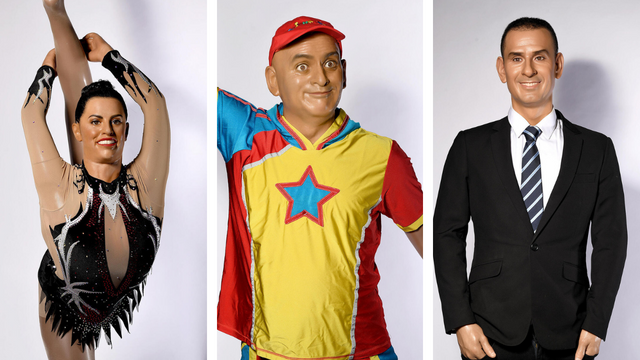 Восковые фигуры в музее в Герцлии: Линой Ашрам, Юваль ха-Мевульбаль, Эяль Кицис  