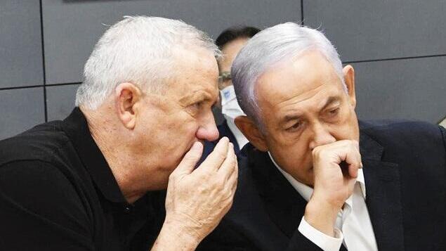 בני גנץ ובנימין נתניהו 