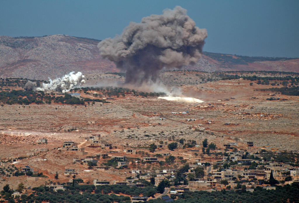 Government forces bombing targets in rebel-held Idlib, Syria 