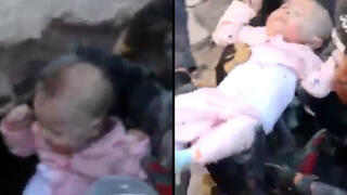 ירדן חילוץ של תינוקת מהריסות בניין ב עמאן