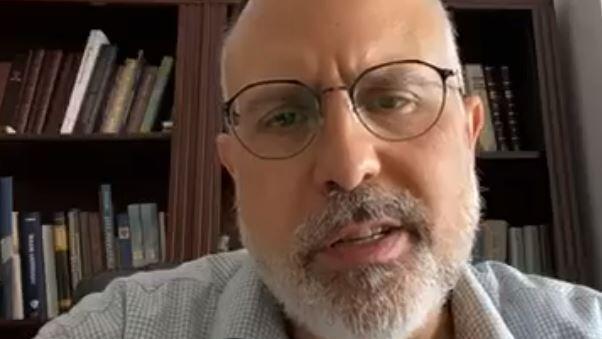 Rabbi Hyim Shafner of Kesher Israel Congregation in Washington, DC, delivering a weekly sermon via video, July 17, 2020 
