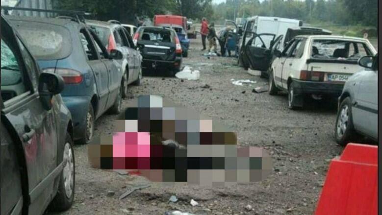 Удар по колонне в Запорожье