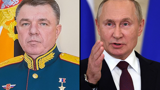  נשיא רוסיה ולדימיר פוטין ו מפקד המחוז המערבי בצבא אלכסנדר ז'ורבליוב