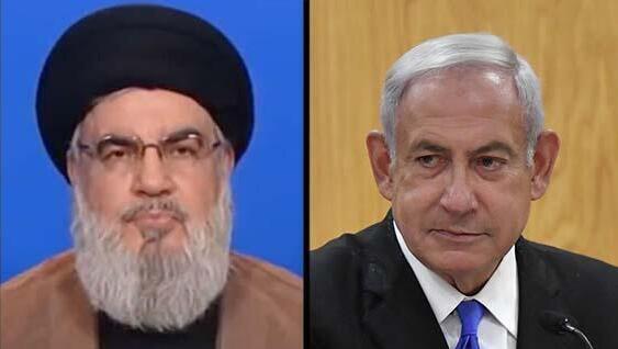Hassan Nasrallah, Benjamin Netanyahu 