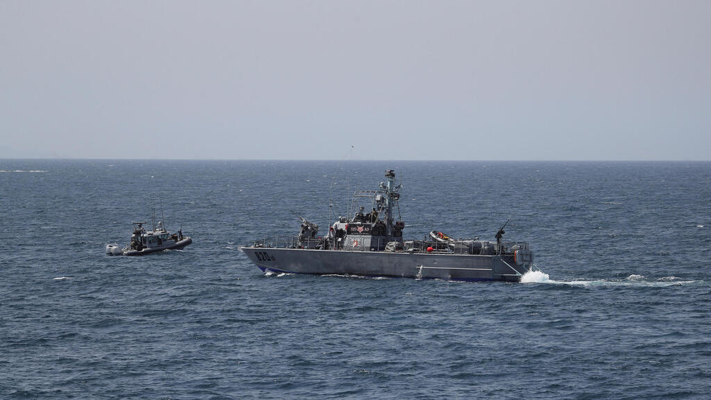   Israeli naval vessel in the Mediterranean   