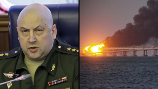 רוסיה גנרל סרגיי סורוביקין מונה ל מפקד הצבא הרוסי ב מלחמה ב אוקראינה שריפה ב גשר שמחבר את רוסיה לחצי האי קרים פיצוץ 