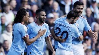 שחקני מנצ'סטר סיטי חוגגים