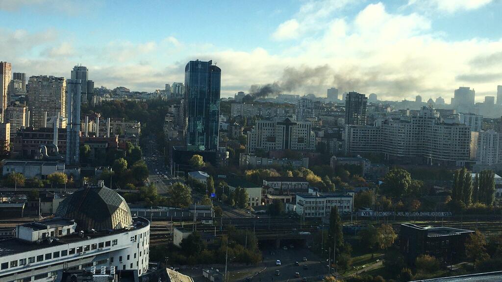עשן פיצוץ קייב אוקראינה