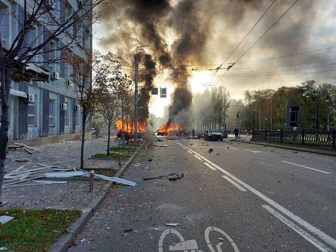עשן פיצוץ קייב אוקראינה