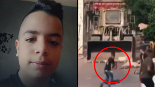  מחמוד סמודי זורק אבנים על דחפור צה"לי בג'נין