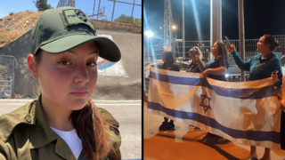 תושבי כפר יונה עומדים על הכביש שבו עבר ארונה של נועה לזר ז"ל לפני הלוויתה