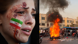 הפגנה ב טהרן איראן, מפגינה בפריז