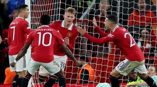 שחקני מנצ'סטר יונייטד חוגגים