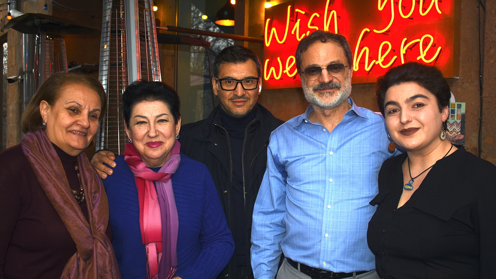 Members of Armenia’s tiny Jewish community gather at a restaurant in Yerevan 