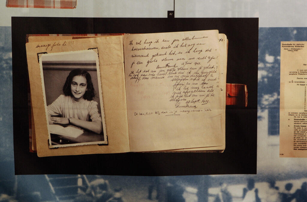 A photo of Anne Frank is displayed at the opening of the exhibition ‘Anne Frank, a History for Today’, at the Westerbork Remembrance Center in Hooghalen, northeast Netherlands, June 12, 2009 