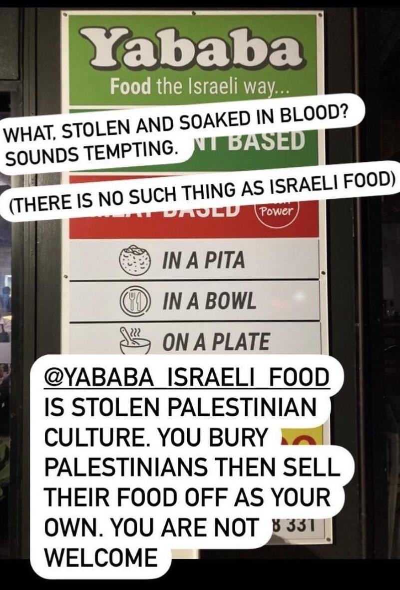 ארגונים פרו פלסטיניים השחיתו מסעדה באוסטרליה 